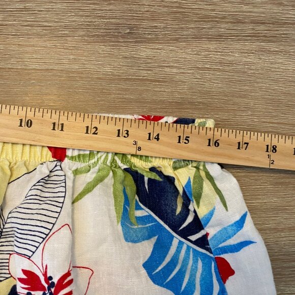 Hot Cotton Skirt Women's Linen Maxi Floral Tropical Multicolor Size 1X - Picture 8 of 9